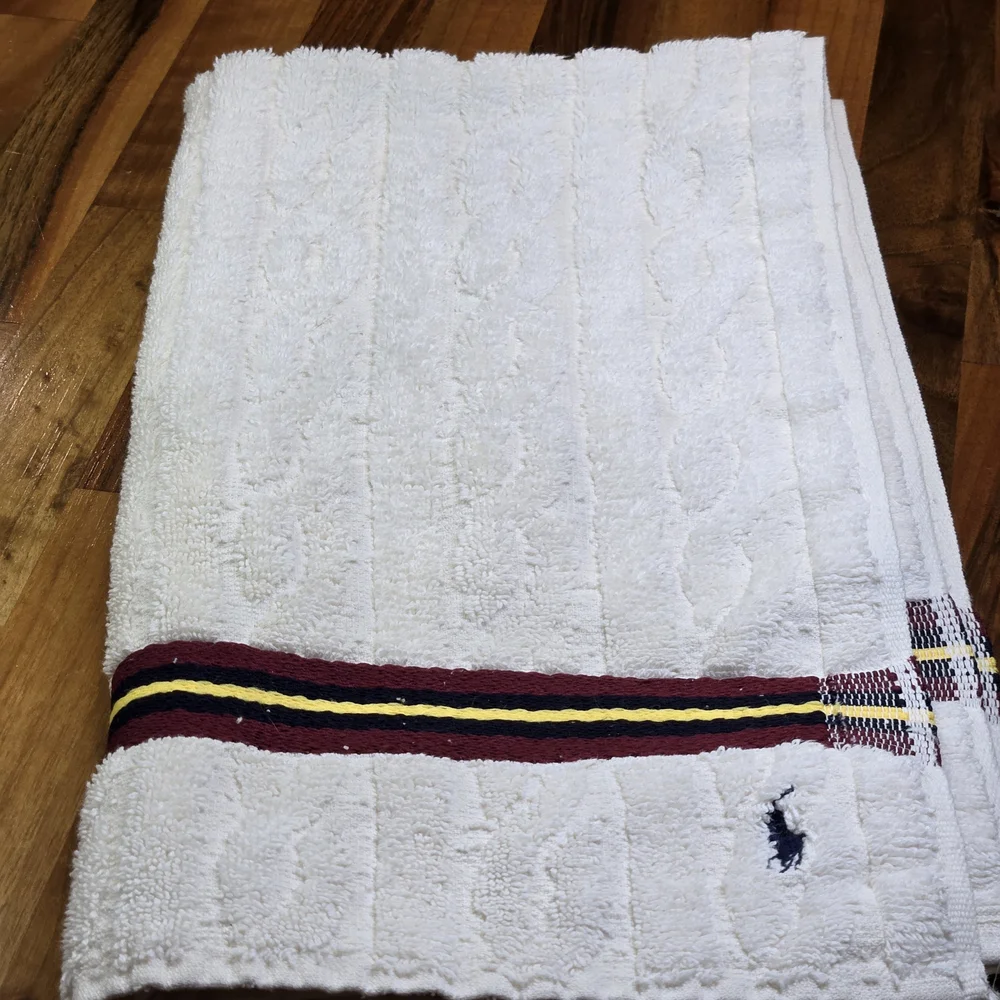 Ralph Lauren Home Vintage Cable Knit Cricket Towel – Made in USA